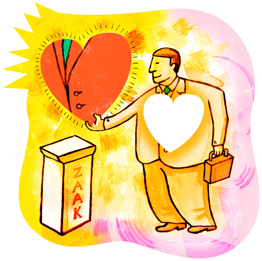 illustratie hart voor de zaak